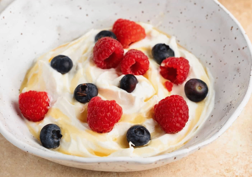 Greek Yogurt with honey as Natural Pre-Workout Alternatives